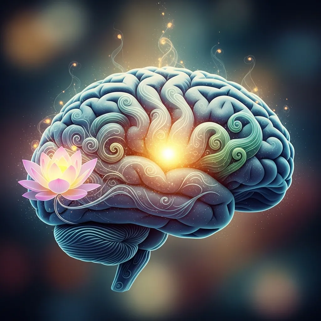 Une illustration d'une personne arrosant une plante en forme de cerveau, représentant le développement d'un état d'esprit de croissance.