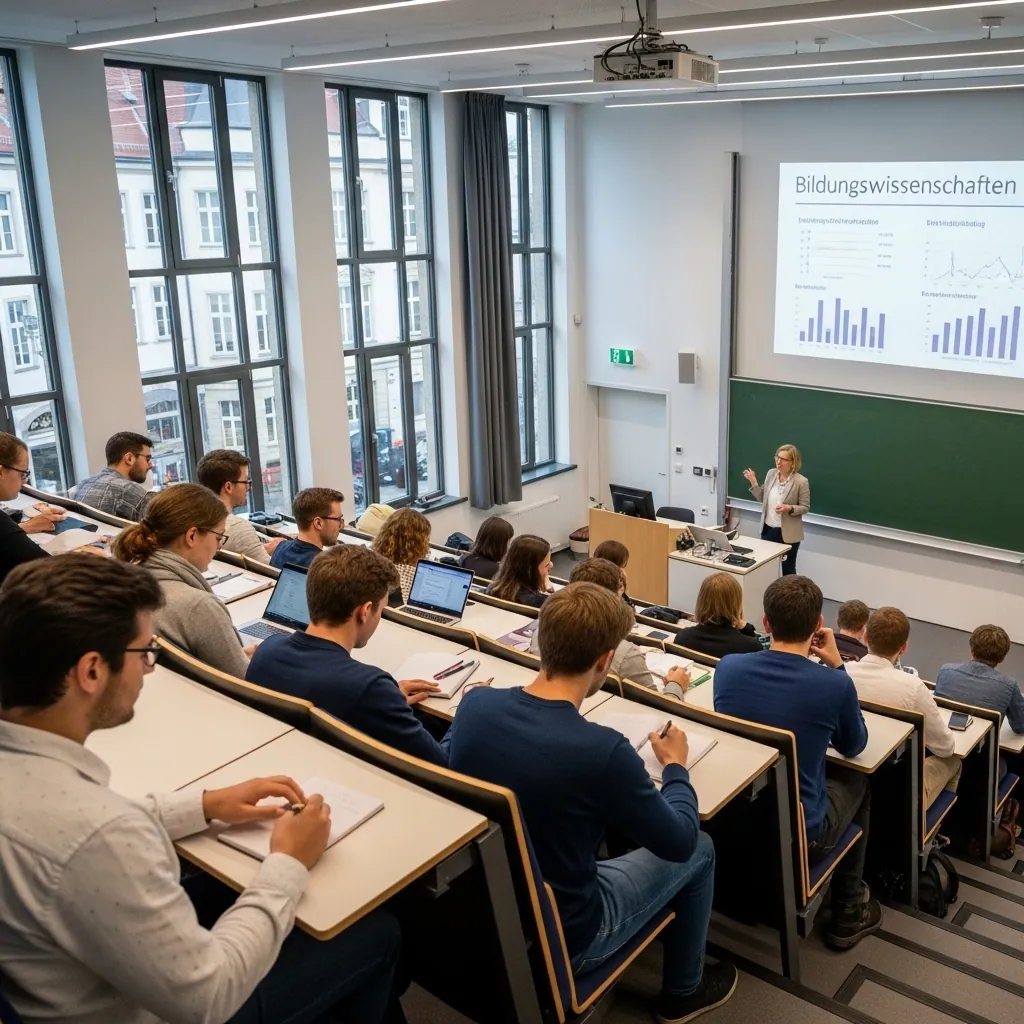 Un étudiant pendant sa formation professionnelle (Ausbildung) en Allemagne, travaillant sur une machine.